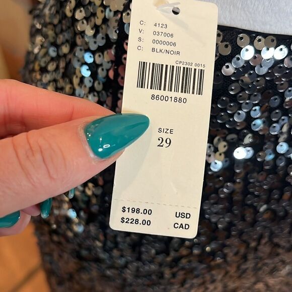 Maeve The Colette Cropped Wide-Leg Sequin Pants, 29! - Picture 7 of 11
